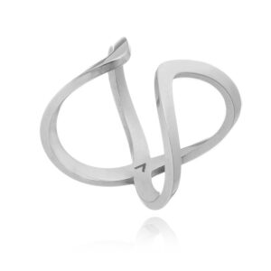 ANEL GEOMETRIC SHAPE X AÇO