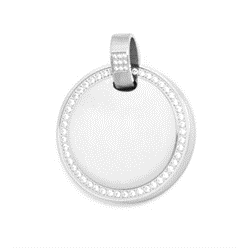 PINGENTE PERSONALIZAÇÃO REDONDO ZIRCÔNIA