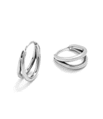 BRINCO CASUAL ARGOLA DUPLA BANHO OURO